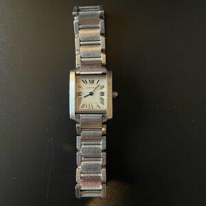 Cartier stainless steel tank Francaise watch small model